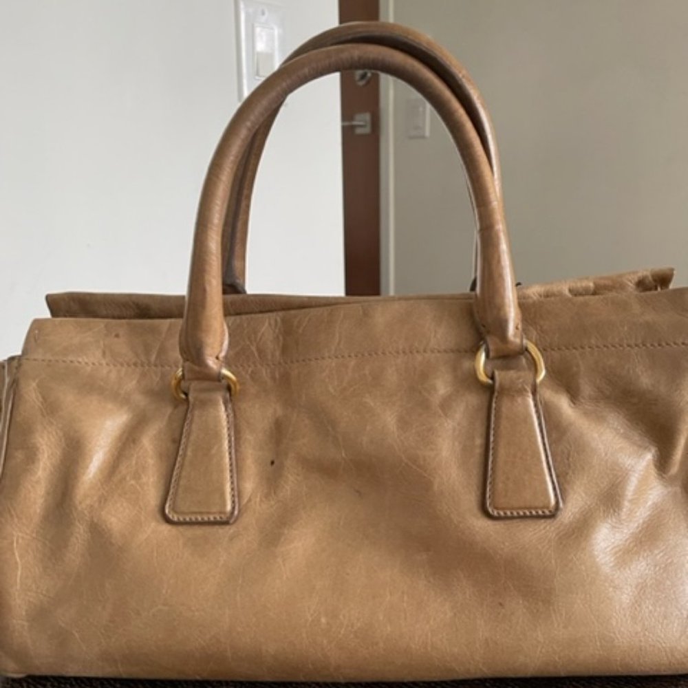 Prada Tan Leather Handbag - Picture 2 of 9